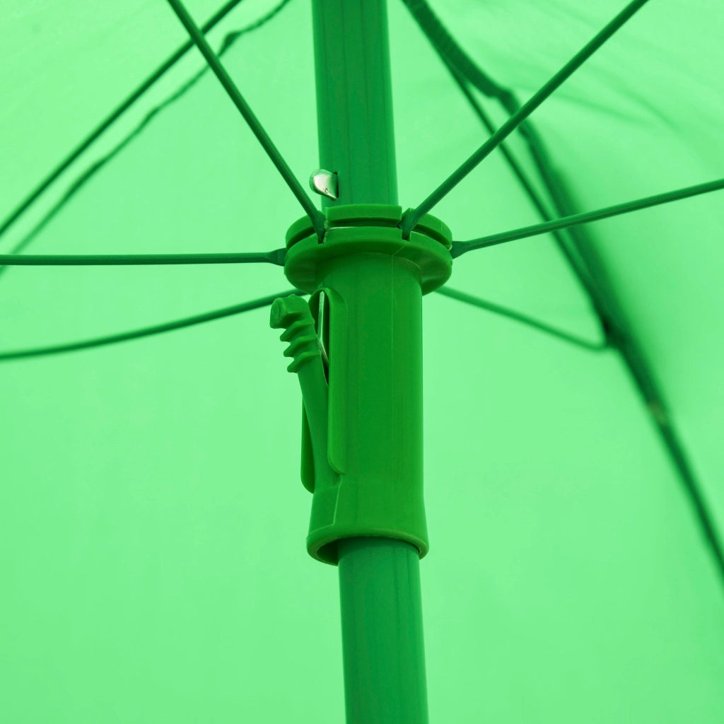 Set Tavolino e 2 Sedie Pieghevoli da Giardino per Bambini con Ombrello Verde Rana