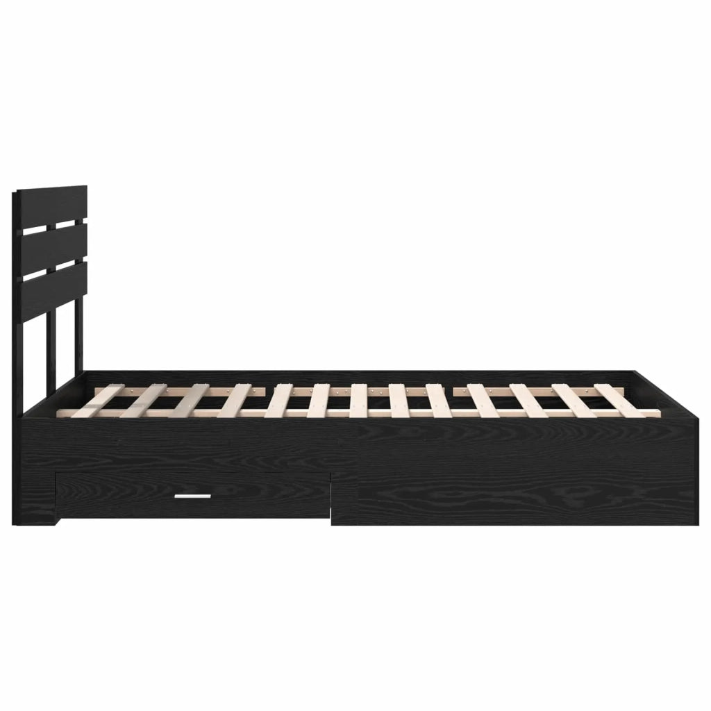 Letto matrimoniale | Letto per adulti | Struttura del letto con cassetto con testiera Legno multistrato