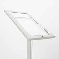 Espositore a Leggio con Piantana 29x47,7x2,3 cm in Alluminio Porta Menù Silver