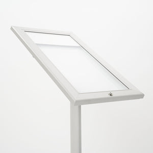 Espositore a Leggio con Piantana 29x47,7x2,3 cm in Alluminio Porta Menù Silver