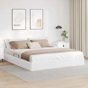 Letto con Contenitore Bianco Puro 183 x 213 cm Similpelle 3369979