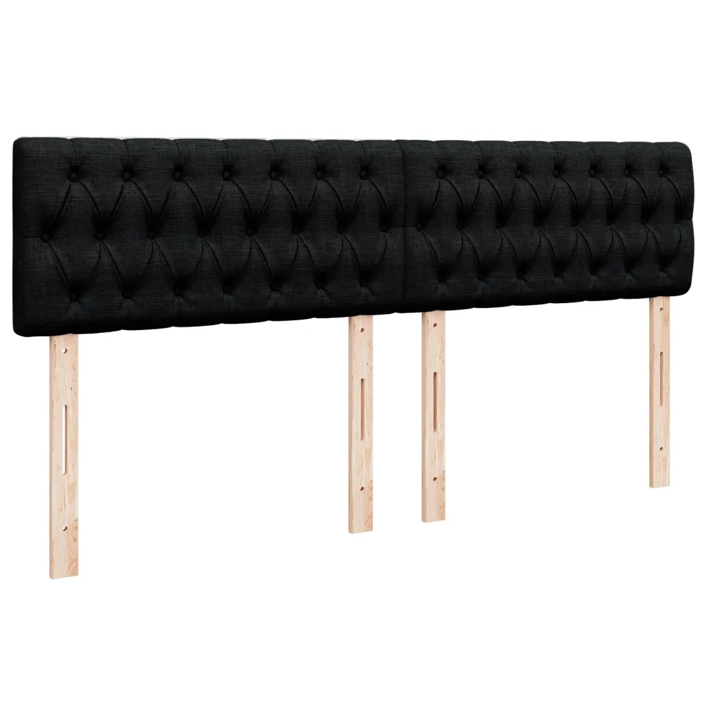 Giroletto a Molle con Materasso Nero 180x200 cm in Tessuto 3288276