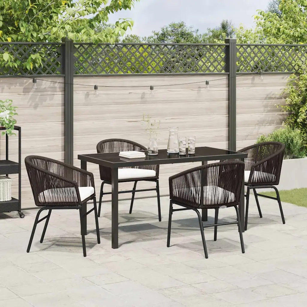 Set da Pranzo per Giardino 5 pcs Marrone 3379354