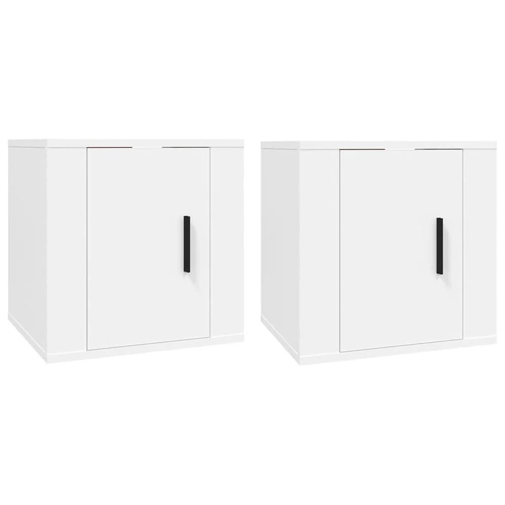 Mobile TV multimediale da parete mensola TV credenza mobile TV sala da pranzo soggiorno camera da letto 2 pezzi 40 x 34,5 x 40 cm bianco 02_0028909