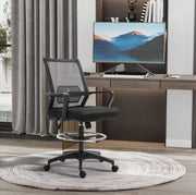 Sedia da ufficio ergonomica con poggiapiedi regolabile