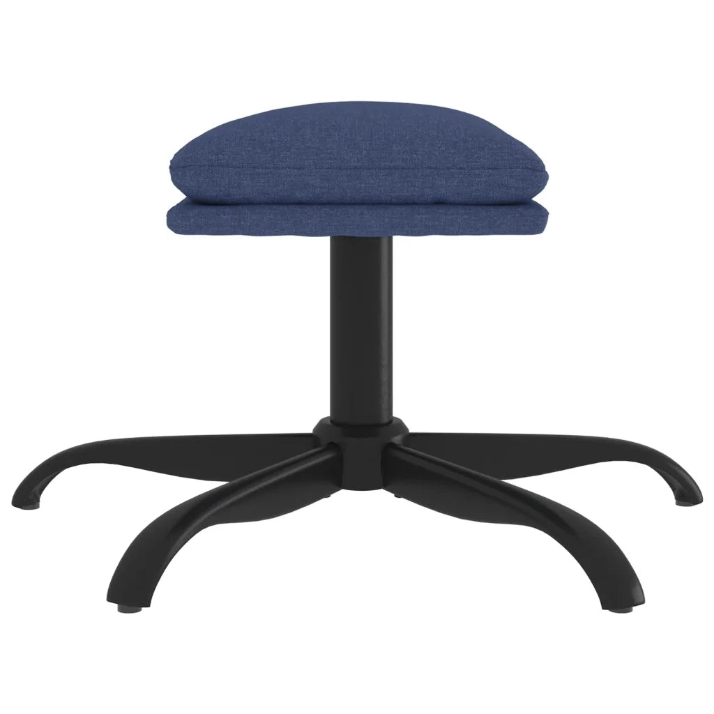 Poggiapiedi Blu 60x60x39 cm in Velluto cod mxl 63572