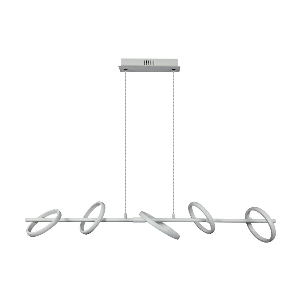 Lampada a sospensione ZMH a LED moderna tavolo da pranzo, anello luminoso rimovibile e girevole camera da letto