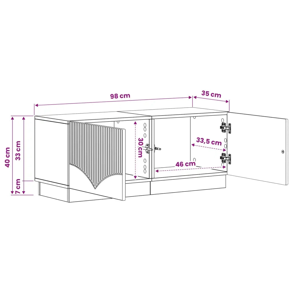 Mobile TV Rovere Fumo Legno ingegnerizzato 897340