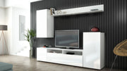 1pz kit parete living bridge 207x170x34 bianco/bianco lucido cod:ferx.886