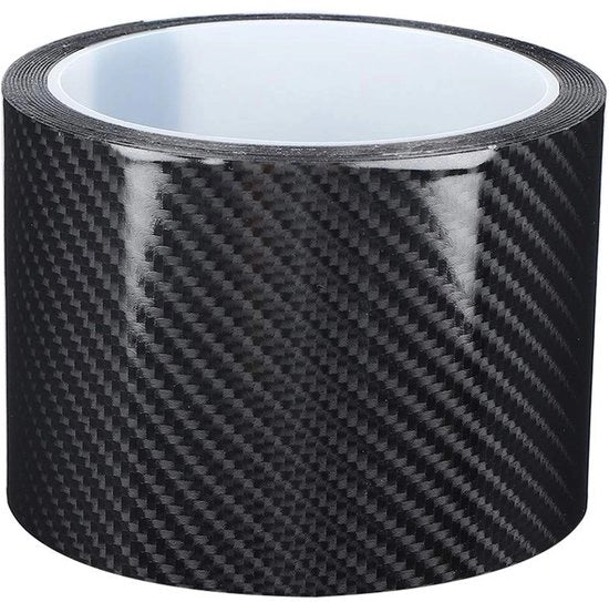 Protezione Autoderrandante in Fibra di Carbonio - Nero - 7 cm x 3 m - Accessorio Auto - Adesivo Diretto - Autowrap