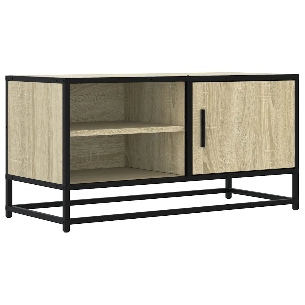 Mobile TV Rovere Sonoma 80x34,5x40 cm Legno Multistrato Metallo 848820