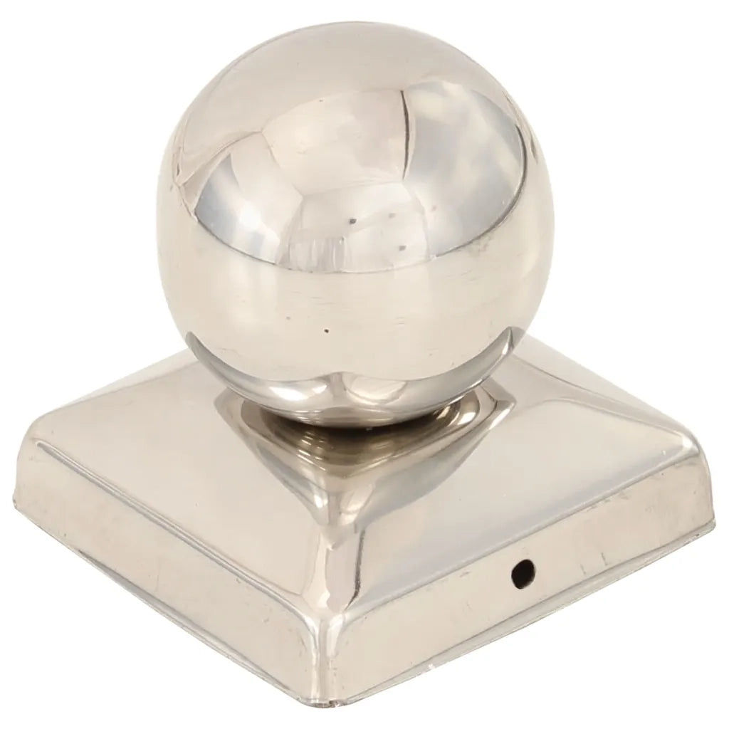 Tappi per Pali 6 pz EstremitÃ  a Globo in Acciaio Inox 71x71 mm