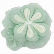 Trade Shop - Spugna A Rete Bagno Per Doccia Con Fiore Morbida Esfoliante Scrubber Verde 79584 -