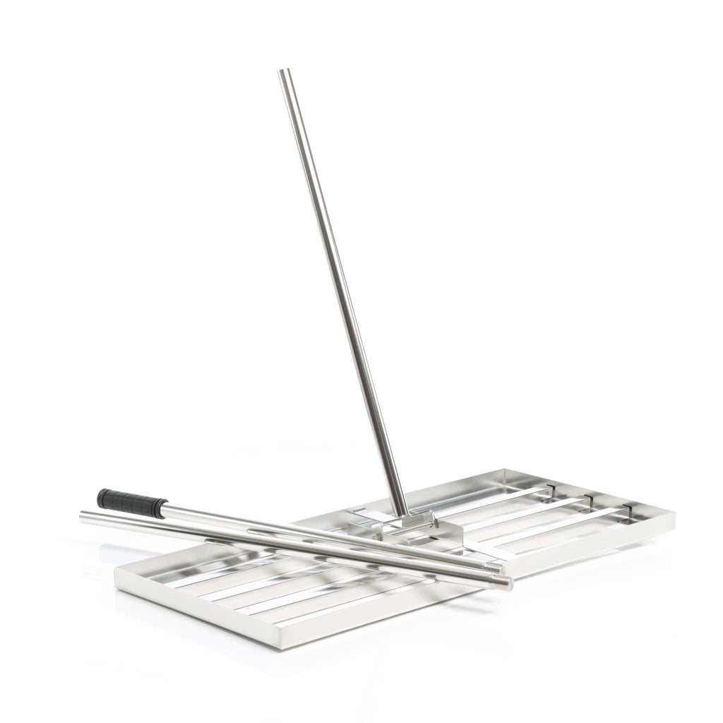 Rastrello livellante in acciaio inox con manico incl. Taglia L Livellatore prato Livellamento