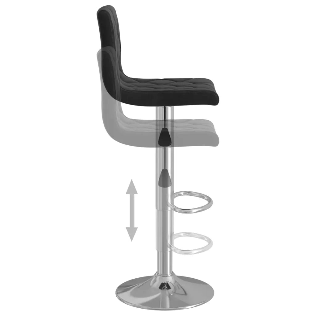 Sgabelli da Bar 2 pz Neri in Velluto cod mxl 57312