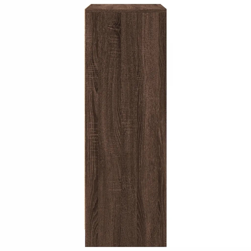 Credenza con LED Rovere Marrone 77x34x100 cm Legno Multistrato 852151