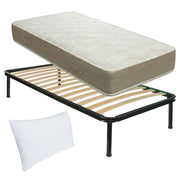 Kit rete ortopedica e materasso in memoy foam singolo 80x190 Finlandia H22, cuscino incluso - Comprarredo