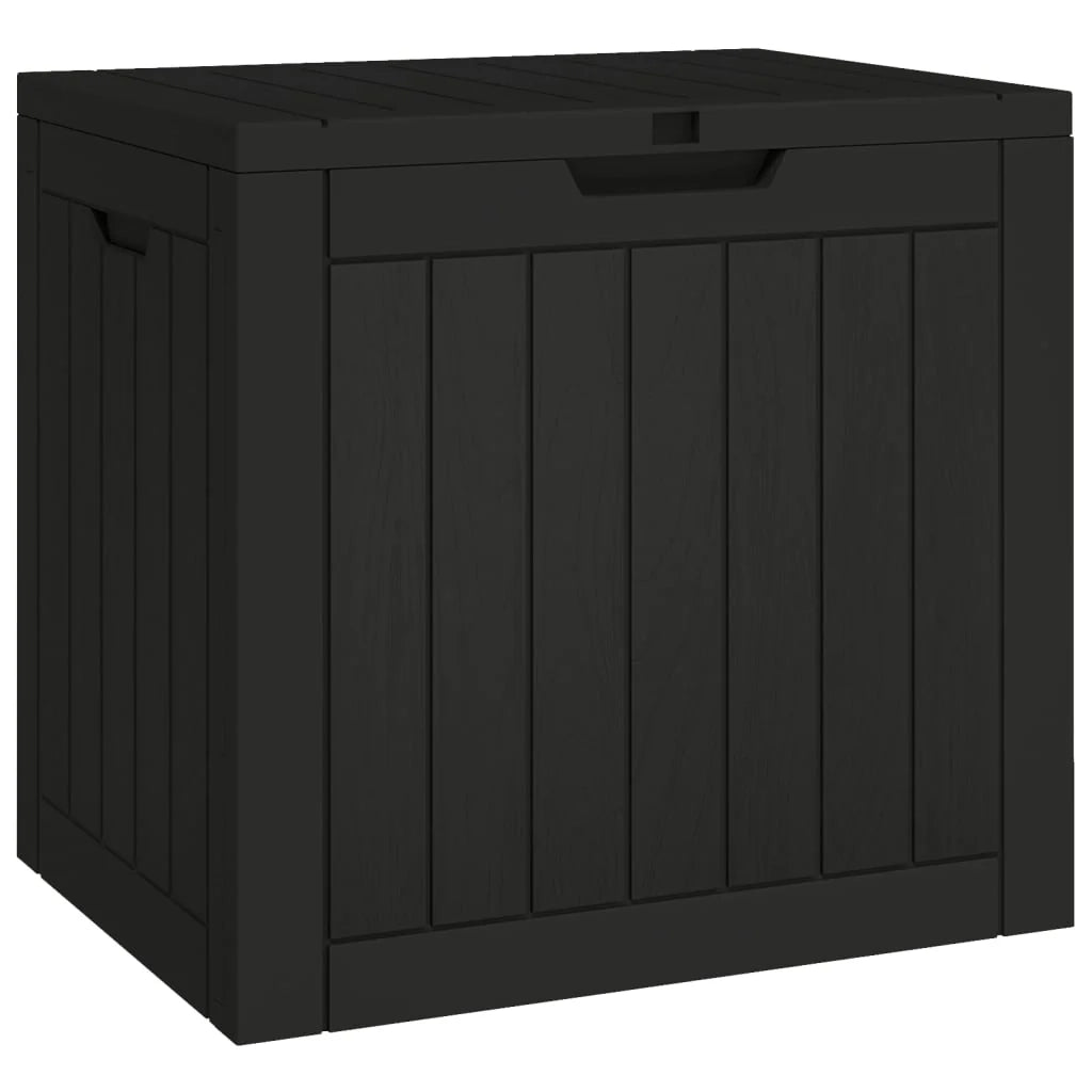 Baule da giardino nero 55,5 x 43 x 53 cm polipropilene 02_0013140