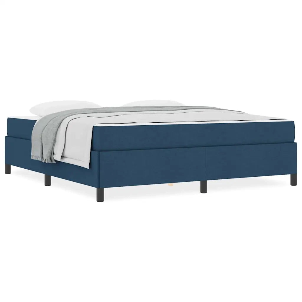 vidaXL Letto a molle Blu e Nero 180 x 200 cm