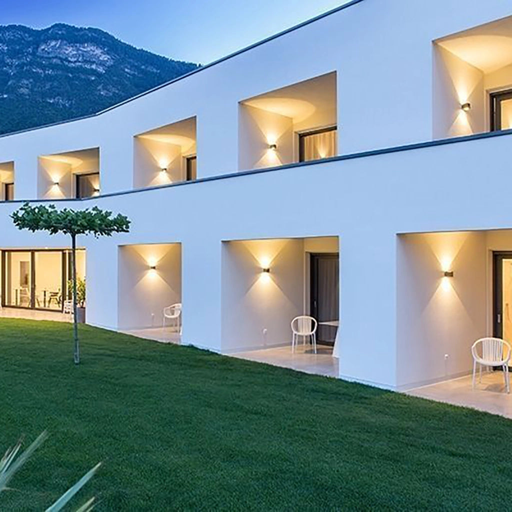 Cubodo MINI applique LED 9W lampada cubo IP54 doppio fascio luce parete muro ingresso facciate balcone 230V DOPPIO