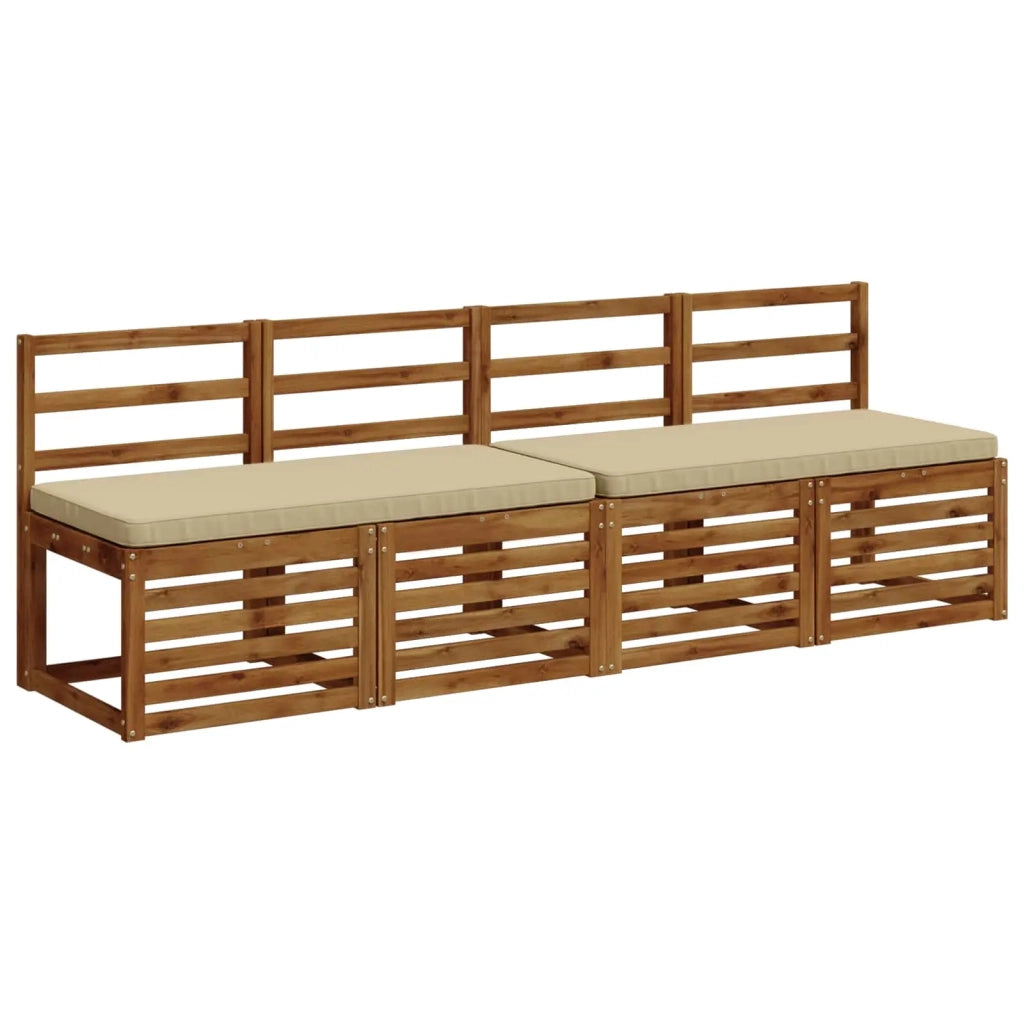 Cuscini per Panchina a 2 Pezzi VUGHT 2 pz 100% Poliestere Beige 951833