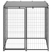 Gabbia per Cani Nera 110x110x110 cm in Acciaio 150781