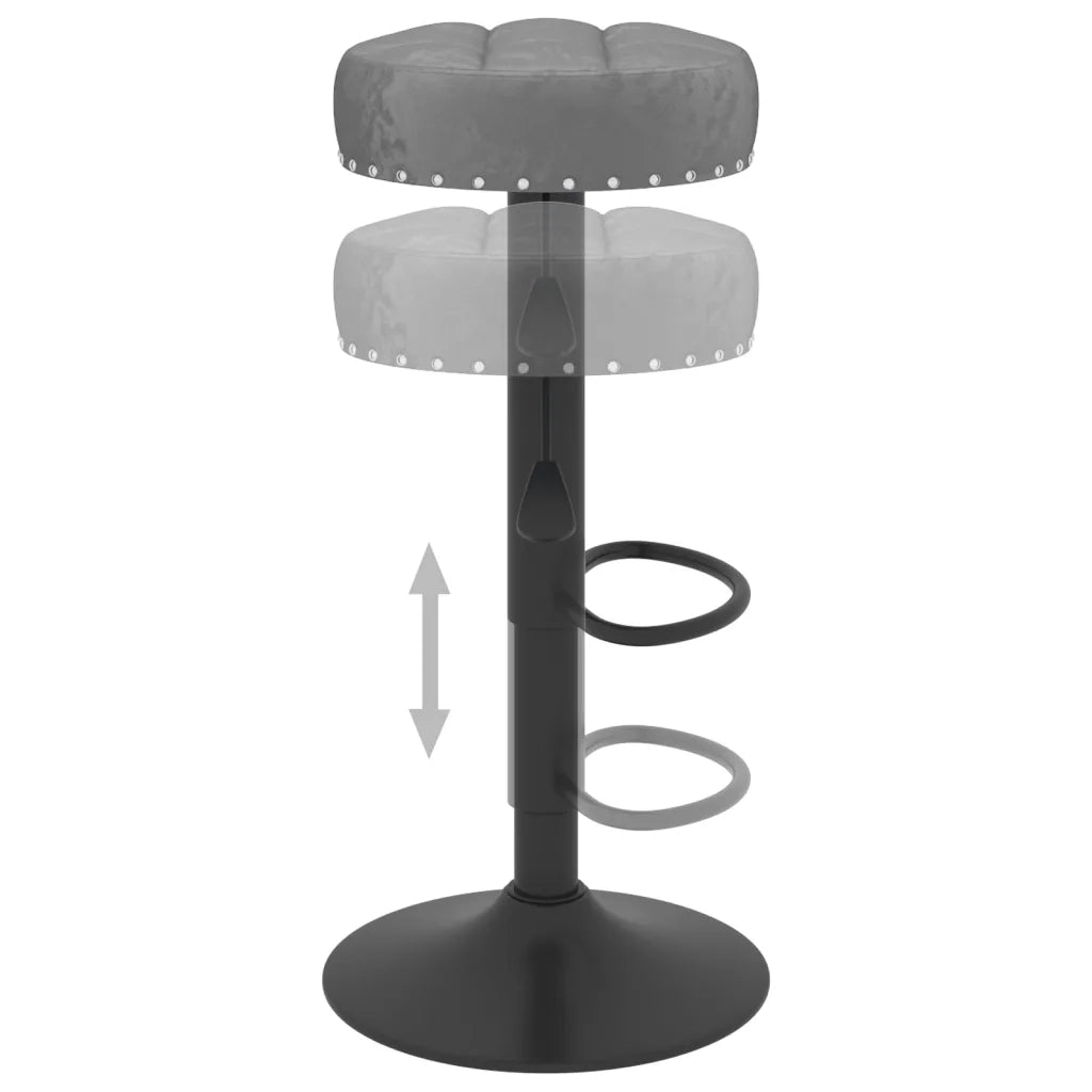 Sedie da Bar 2 pz Grigio Scuro in Velluto 332996