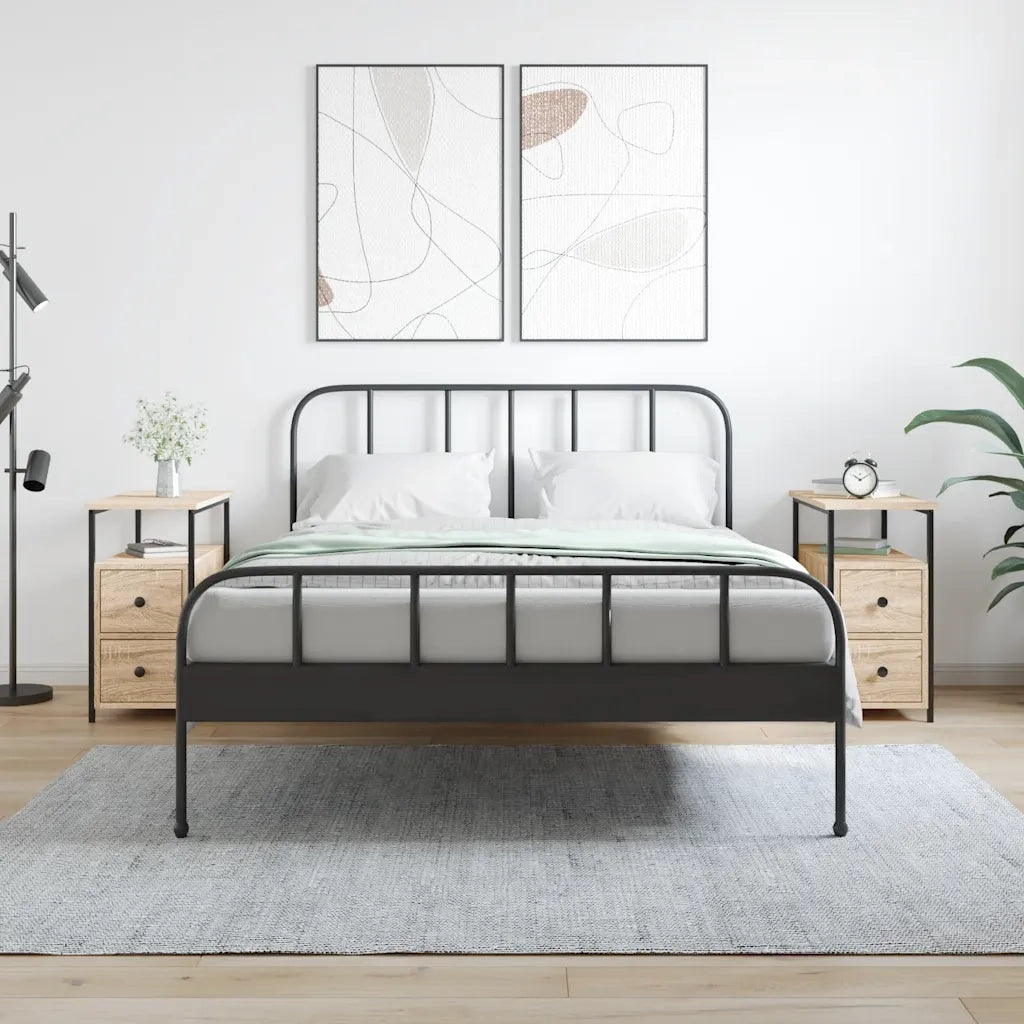 Comodini 2 pz-Set di 2 Tavolino da notte Rovere Sonoma 30x60x60 cm in Legno Multistrato 768805