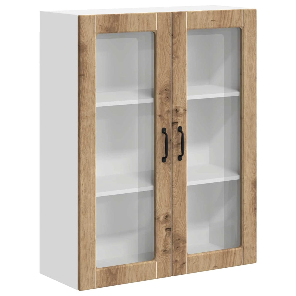 Pensile da cucina | Mobile in vetro da parete LUCCA Rovere Artigianale