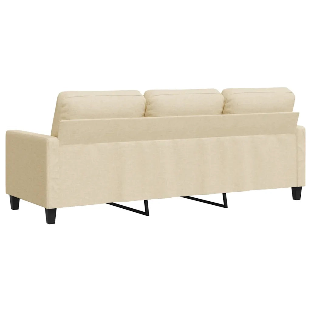 Divano a 3 Posti Crema 180 cm in Tessuto 359173