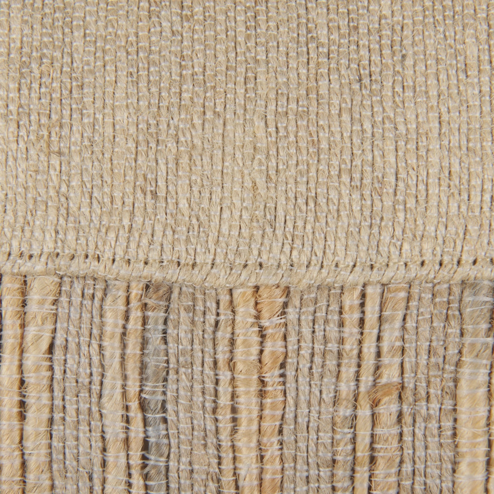 Set di 2 cuscini in iuta con imbottitura sfoderabile e nappe decorative a tinta unita beige 30 x 70 cm decorativi boho