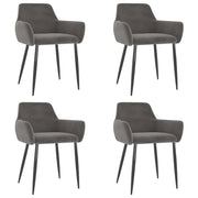 Sedie da Pranzo 4 pz Grigio Scuro in Velluto cod mxl 10276