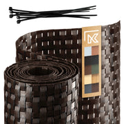 Nastro per recinzioni KADAX marrone per pannelli di recinzione 19 cm 2,55 m Copertura per recinzione