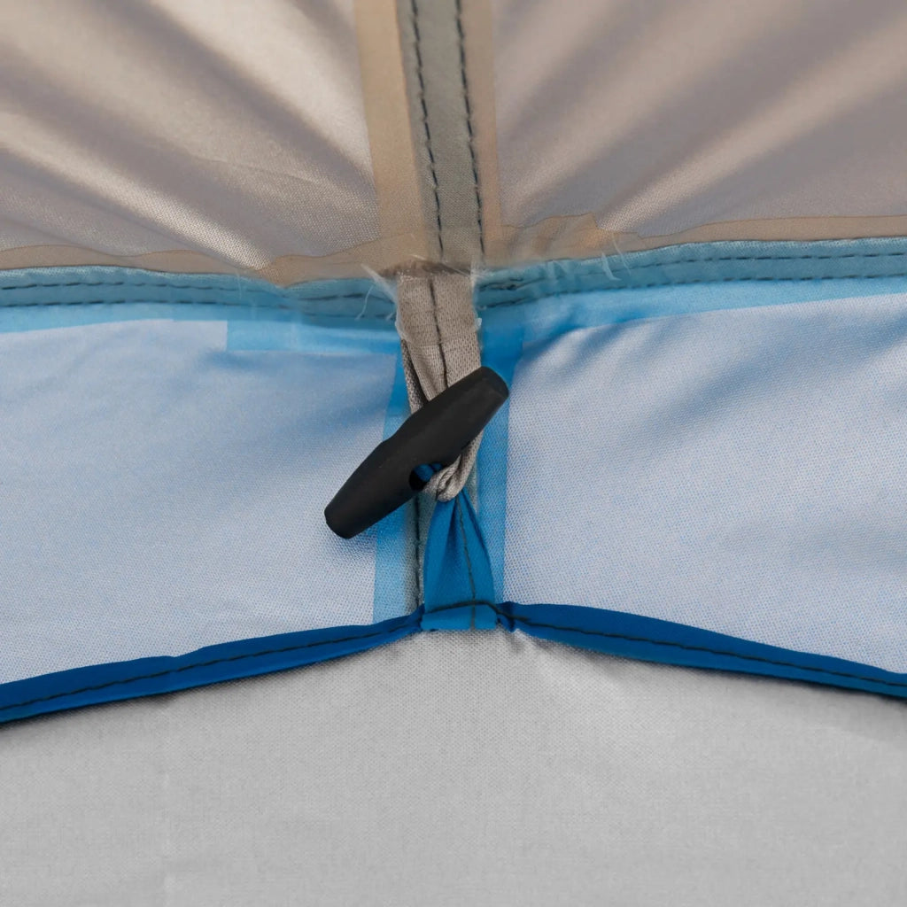 Gazebo da campeggio resistente ai raggi UV con zanzariera fibra di vetro PP tessuto Oxford blu-marrone 14_0010137