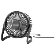 Techly ventilatore da tavolo USB, Tech Pop Desk Breeze, rotazione 360°, silenzioso, cavo 90 cm, nero