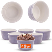 KADAX Ramekins da forno, ciotole da 9 cm, 150 ml, 6 pezzi
