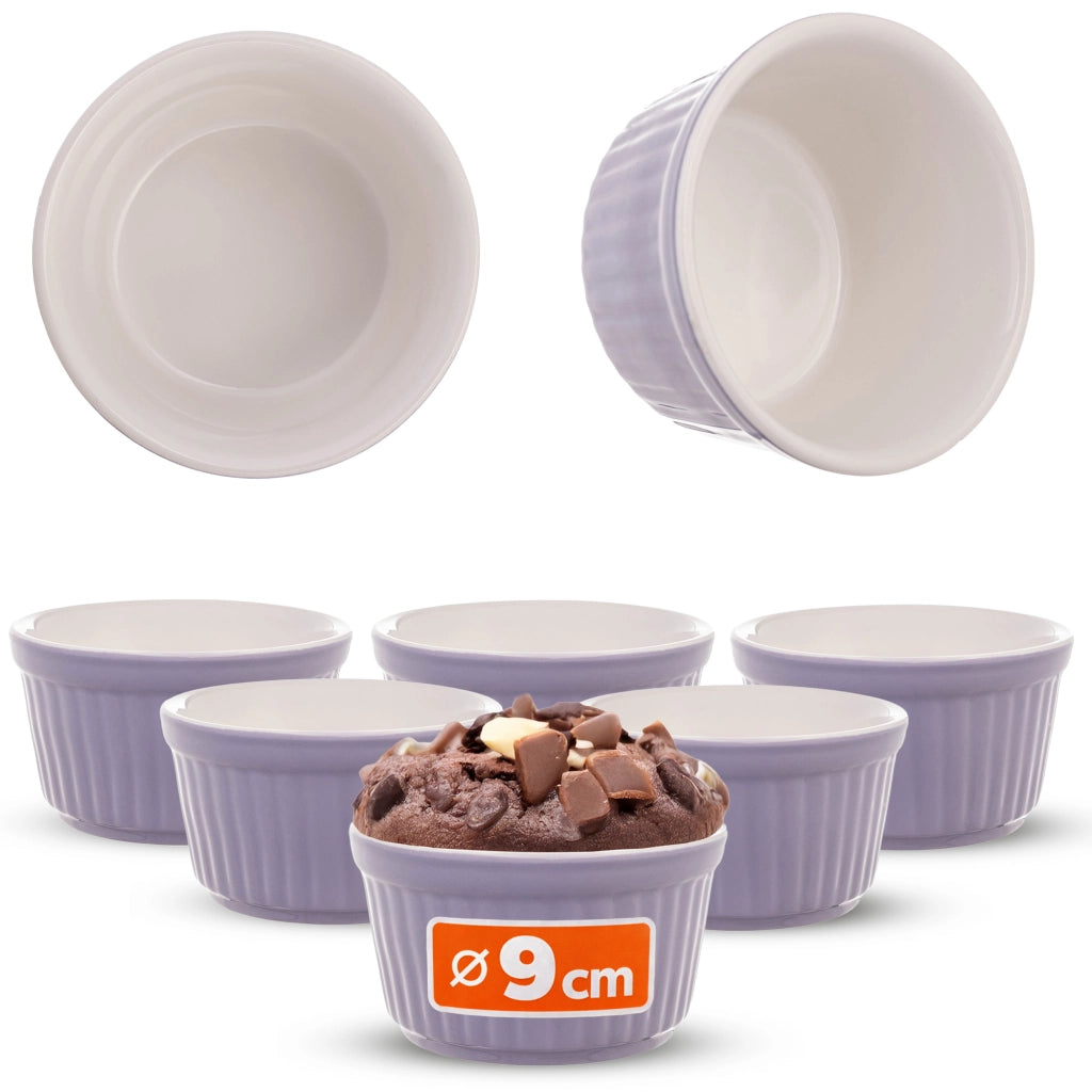 KADAX Ramekins da forno, ciotole da 9 cm, 150 ml, 6 pezzi