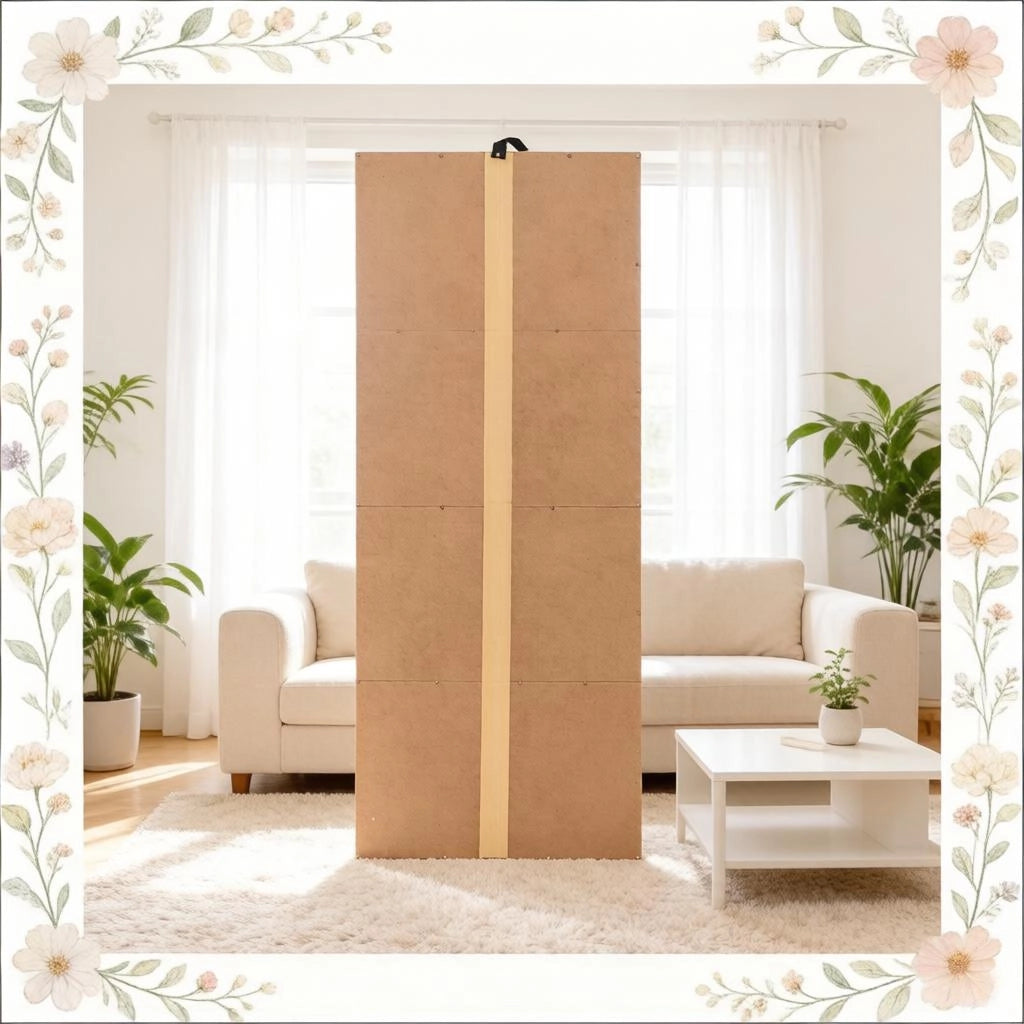 Libreria da terra bianca con 6 scomparti, struttura in MDF, 50 x 30 x 118 cm