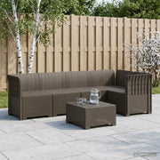 Divano da Giardino 5 Posti Stile Rattan PP Grigio Chiaro 3444033