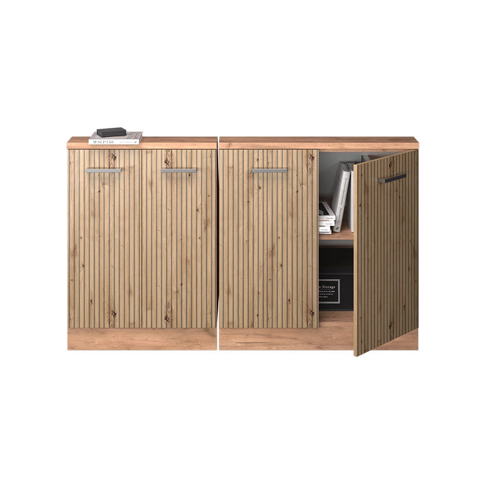 Set di mobili sottotetto Rion Rovere artigianale/Rovere dorato Set di 2 Vicco