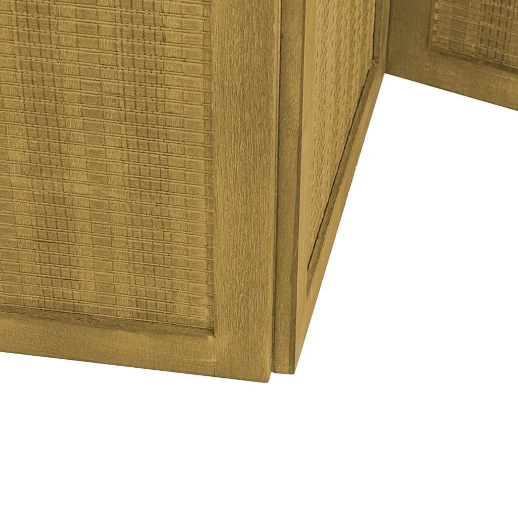 Divisorio Ambienti | Divider per stanze | Paravento 5 Pannelli Marrone Legno Massello Paulownia