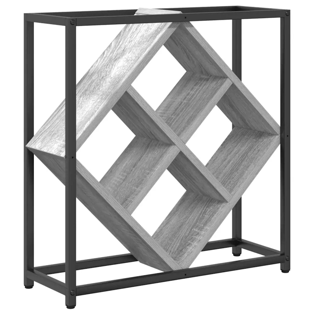 Portabottiglie 16 bottiglie Legno ingegnerizzato Grigio Sonoma 868222