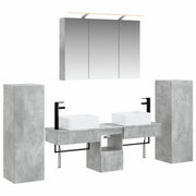 Set di mobili per il bagno 6 pcs Grigio Cemento 3407130