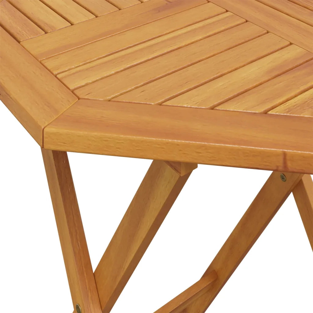 Set BistrÃ² Pieghevole 3pz in Legno Massello di Acacia