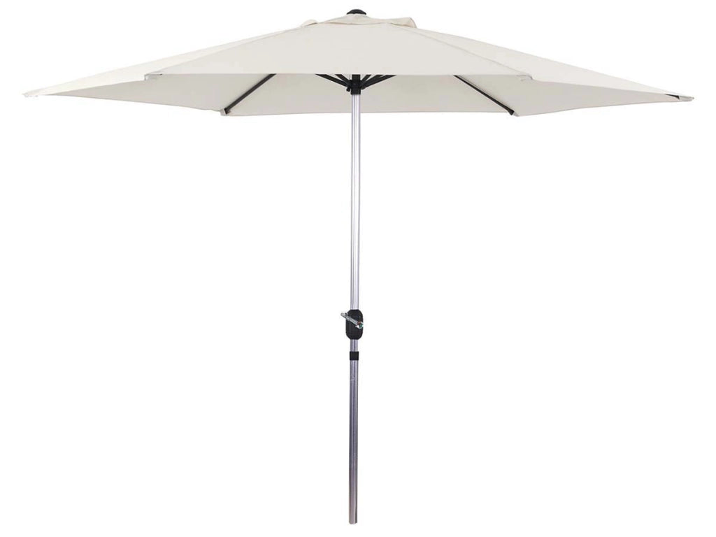 Ombrellone da giardino a palo centrale in alluminio "Sol" - Rontondo  - Ø 3m - Ecru
