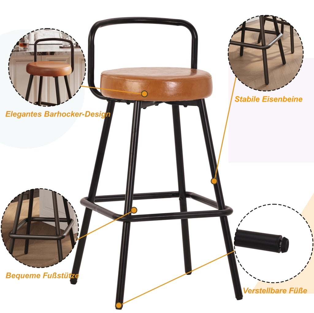 Set carrello cucina mobile con sgabelli e presa elettrica