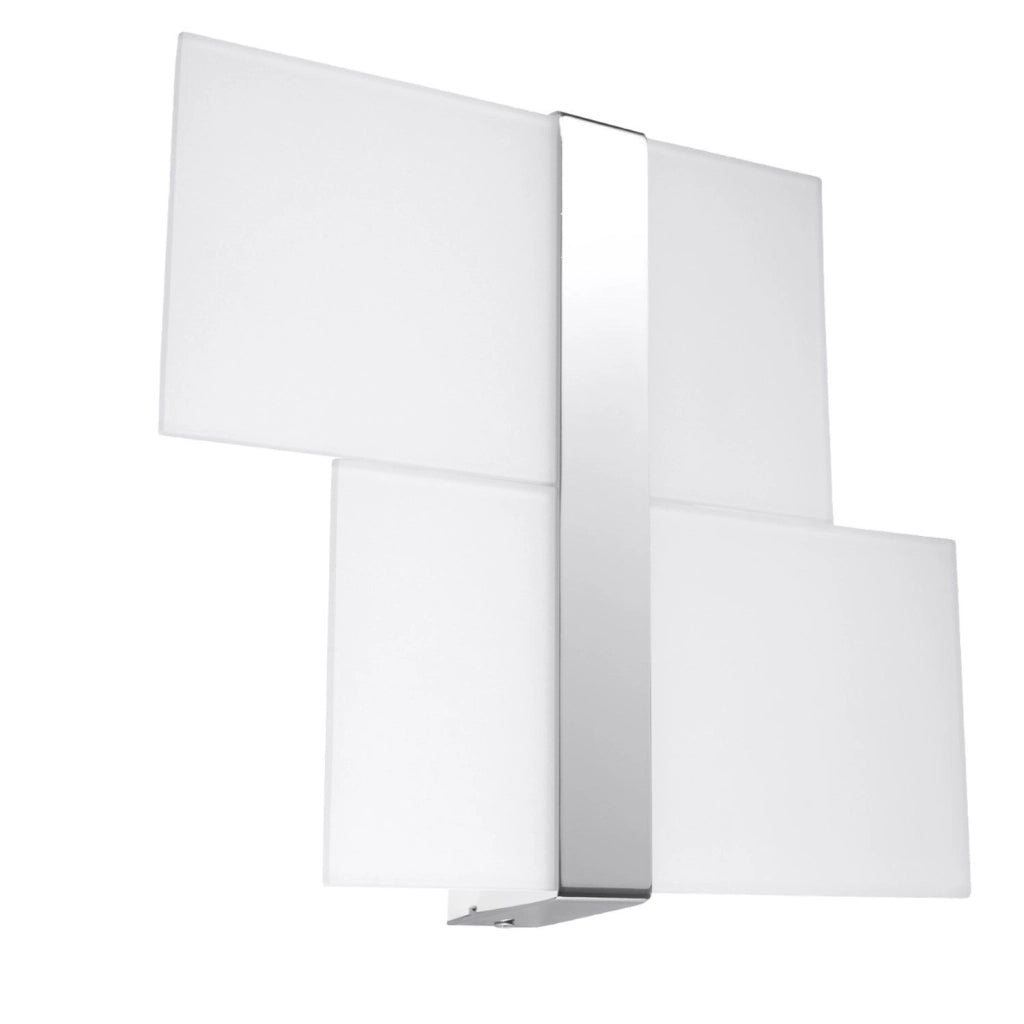 Applique GIORGIO Pure Lume vetro bianco cromato 2xG9