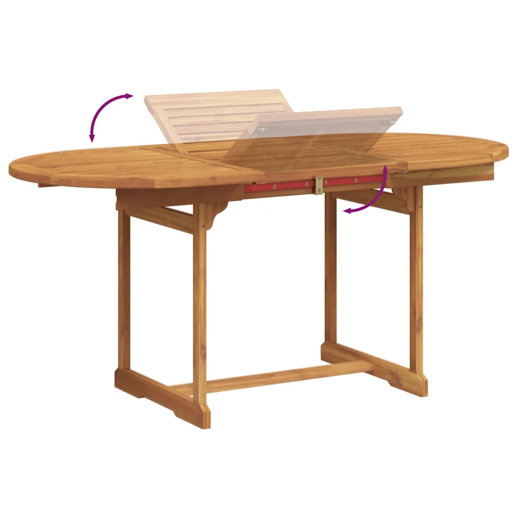Set Pranzo da Giardino 7pz Legno Massello di Acacia e Textilene 3279295