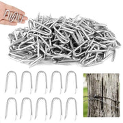 210 pezzi di U-krampi in acciaio galvanizzato, dimensione 2,6 × 30 mm, per stakethek, hekklemmen, spatnagels, omheining, filo, chiodi per reti, giardino, recinzione per selvaggina, gas per voli di uccelli