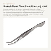 Pincetta per Bonsai - Manico Lungo in Acciaio Inossidabile - Progettata per un Ergonomia Ottimale - Manico Antiscivolo - Gli Strumenti per il Giardino sono Realizzati con Materiali Resistenti e Duraturi